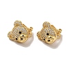 Rack Plating Brass Micro Pave Cubic Zirconia Clip-on Earring EJEW-C057-09G-2