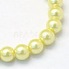Baking Painted Pearlized Glass Pearl Round Bead Strands X-HY-Q330-8mm-64-4