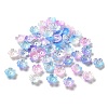 Gradient Color Acrylic Bead Caps OACR-Z028-01A-1