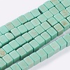 Synthetic Turquoise Beads Strands TURQ-G108-4x4mm-03-1