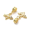 Rack Plating Brass Micro Pave Cubic Zirconia Charms KK-S398-02A-2