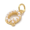 Rack Plating Brass with ABS Plastic Imitation Pearl Charms KK-B092-30Q-G-2