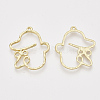 Alloy Open Back Bezel Pendants X-PALLOY-S121-83-2