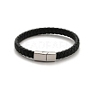 Braided Microfiber Leather Cord Bracelets BJEW-P328-07B-P-1