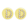 Brass Micro Pave Clear Cubic Zirconia Beads KK-T030-LA843-DX3-1