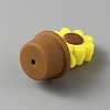 Sunflower Silicone Beads SIL-WH0008-40A-2