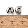 304 Stainless Steel Crimp Beads Covers STAS-P239-34P-06-3