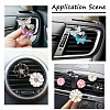 Beadthoven 6 Sets 2 Style Zinc Alloy with Rhinestones Car Perfume Decoration Set DIY-BT0001-24-12