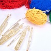 Plastic Crochet Hooks Needles TOOL-BC0008-04-6