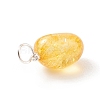 Natural Quartz Charms PALLOY-JF01558-4