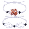 Adjustable Braided Nylon Cord Macrame Pouch Bracelet Making AJEW-SW00013-16-1