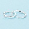 201 Stainless Steel Huggie Hoop Earring Findings STAS-P283-01P-S-2