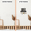Wood & Iron Wall Mounted Hangers HJEW-WH0055-217-5