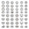 48Pcs 12 Colors 1-Hole Alloy Rhinestone Shank Buttons BUTT-GA0001-43P-1