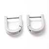 Tarnish Resistant 304 Stainless Steel Huggie Hoop Earrings EJEW-O099-02P-2