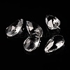 Faceted Teardrop Glass Pendants GLAA-O008-A13-1