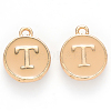 Golden Plated Alloy Enamel Charms ENAM-S118-06T-1