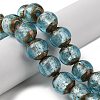 Handmade Gold Sand Lampwork Beads Strands LAMP-P062-01E-2