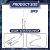 2Pcs White Round Glass Pearl Rosary Bead Necklaces NJEW-GO0001-13-2