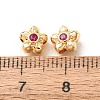 Brass Pave Cubic Zirconia Spacer Beads KK-F942-26G-4