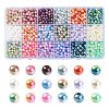 1350Pcs 18 Style Rainbow ABS Plastic & Acrylic Imitated Pearl Beads DIY-YW0007-99-1