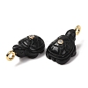 Natural Obsidian Carved Pendants G-H357-03G-06-2