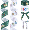 2 Rolls 2 Styles School Season Theme Polyester Colorful Printed Grosgrain Ribbon OCOR-GF0004-23C-1