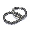 Natural Sesame Jasper/Kiwi Jasper Bead Stretch Bracelets X-BJEW-K212-A-033-7