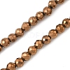 Electroplate Synthetic Magnetic Hematite Beads Strands G-A263-B01-02E-1