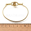 201 Stainless Steel Flat Round Link Bangles for Women BJEW-R014-01G-05-5