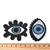 30Pcs 6 Style Eye & Eyelash Polyester Embroidery Cloth Iron on/Sew on Patches PATC-FG0001-51-4