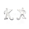 304 Stainless Steel Letter Charms STAS-F039-01K-P-2