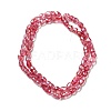 Electroplate Transparent Glass Beads Strand GLAA-G088-05H-2