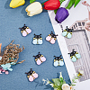 16Pcs 4 Colors Bees Food Grade Eco-Friendly Silicone Focal Beads SIL-DC0001-42-4