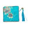 Chinese Brocade Tassel Zipper Jewelry Bag Gift Pouch ABAG-F005-05-2