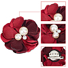 Cloth 3D Flower Brooch Pin JEWB-WH0022-92A-5