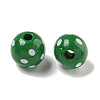 Printed Wood European Beads WOOD-G022-18D-2