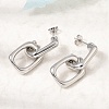 Brass Stud Dangle Earrings KK-CBAB173-01P-3