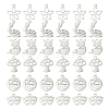 DICOSMETIC 36Pcs 6 Style 201 Stainless Steel Charms STAS-DC0006-30-1