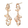 Brass Stud Earring Findings KK-N216-408-1