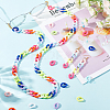 SUPERFINDINGS 720Pcs 9 Colors Opaque Acrylic Linking Rings SACR-FH0001-07-6