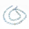 Natural Aquamarine Beads Strands G-O201B-33-2