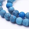 Dyed Natural Map Stone/Picasso Stone/Picasso Jasper Beads Strands G-F520-52-8mm-3