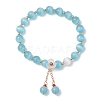 Cat Eye Beads Stretch Bracelets for Women BJEW-TA00691-03-1