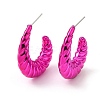 Croissant Acrylic Stud Earrings EJEW-P251-37-2
