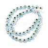 Handmade Evil Eye Lampwork Flat Round Bead Strands LAMP-L058-8mm-18-2