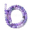 Natural Weathered Agate Beads Strands G-G589-6mm-06-5