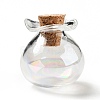 Lucky Bag Shape Glass Cork Bottles Ornament AJEW-A039-02K-1