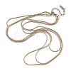 304 Stainless Steel Multi Layered Round Snake Chain Necklaces NJEW-H043-11MC-1