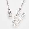 Brass Round Snake Chain Necklace Making X-MAK-T006-11A-P-2